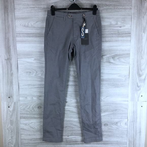 Ted Baker Clydesy Mini Design Slim Fit Trousers - Picture 3 of 6